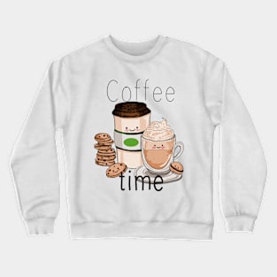 Cute Coffee Time Crewneck Sweatshirt